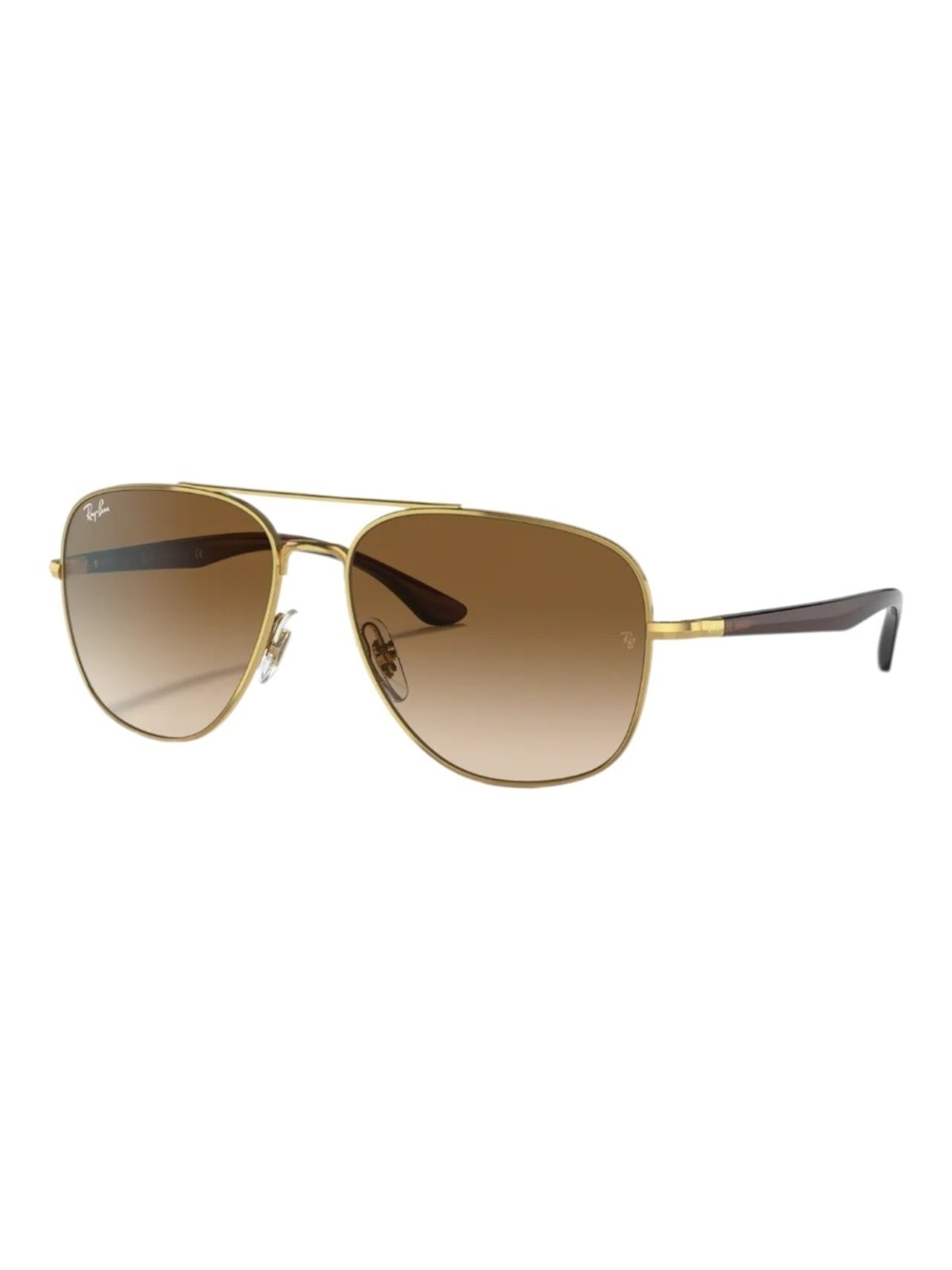 Ray-Ban 3683 in Polished Arista Gold Aviator Sunglasses - Unisex 56-15-135